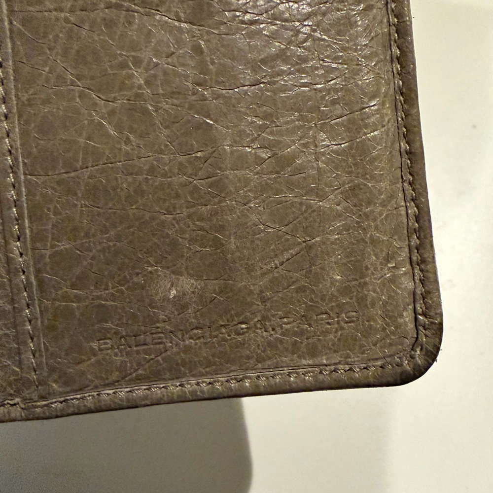 Balenciaga Paris Grey Leather Wallet with Zipper and change purse - Picture 6 of 10